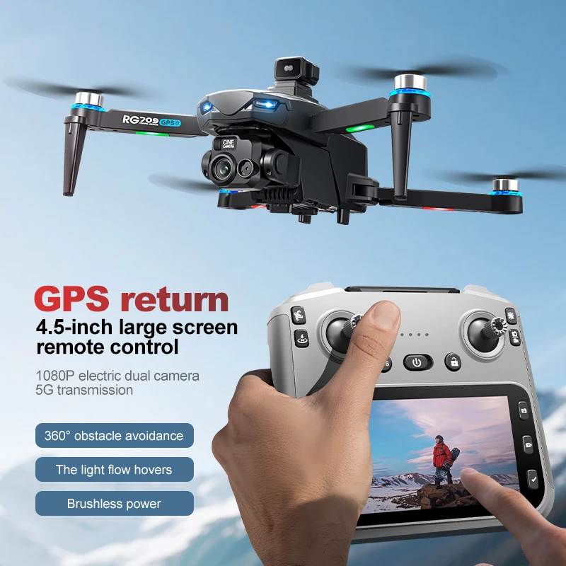 RG709 Pro GPS Drone, Optical Flow Positioning, 1080P Dual Camera, One-Key Return - Image 2