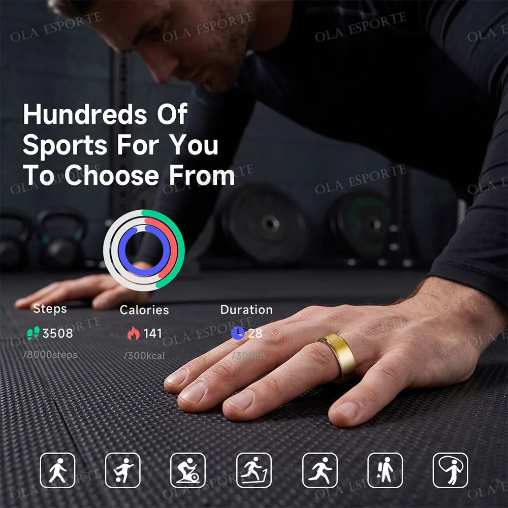 Local US Smart Ring with Charging Case for Men Women Heart Rate Blood Oxygen and Sleep Monitor - Image 5