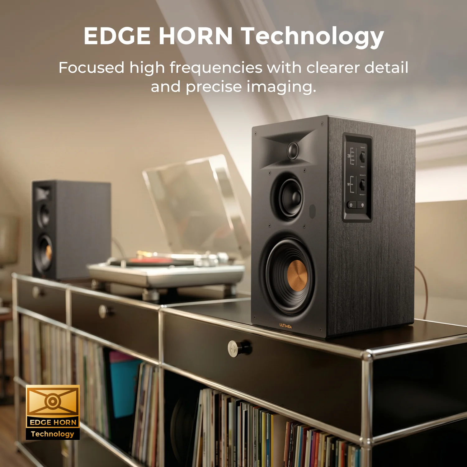 ULTIMEA 3-Way Bookshelf Speakers with 5.25'' Woofer, 70W RMS, App Control - Image 5
