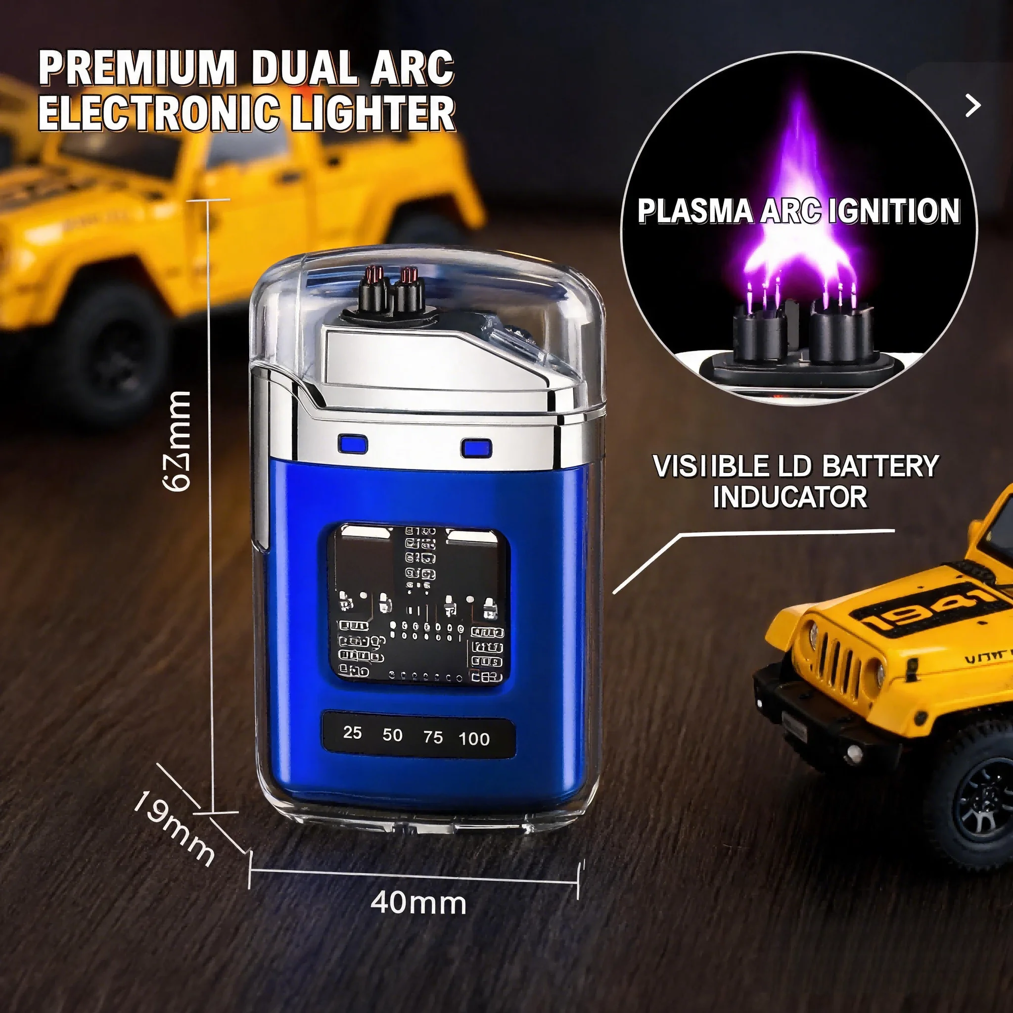 Rechargeable Pulse Arc Lighter Windproof Waterproof - Image 6