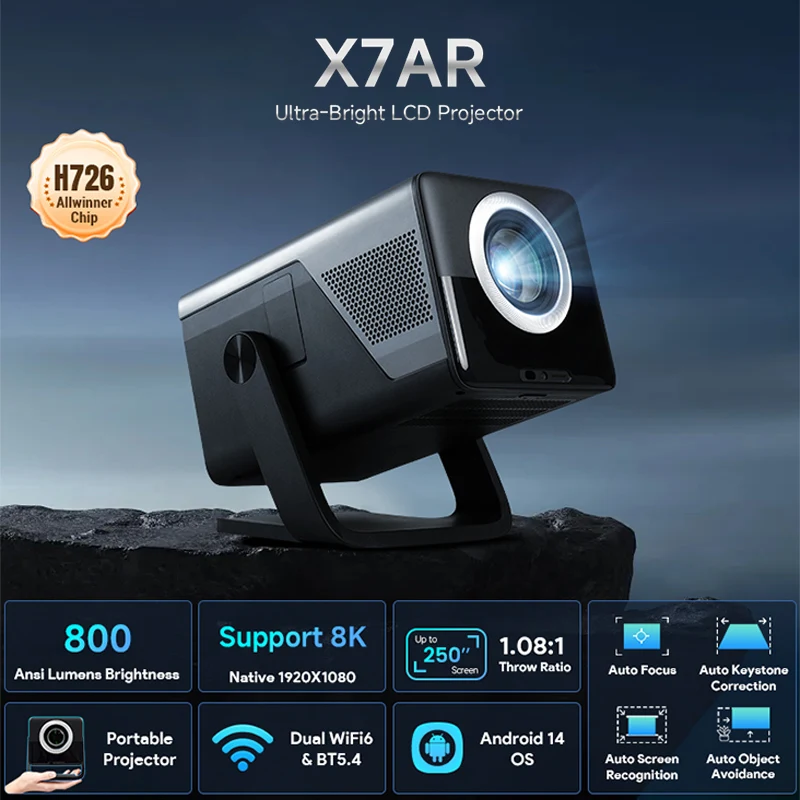 8K Decoding X7 AI Smart Projector with Android 14, UHD 1080P - Image 7
