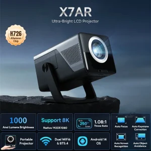 8K Decoding X7 AI Smart Projector with Android 14, UHD 1080P - Thumbnail Image 8