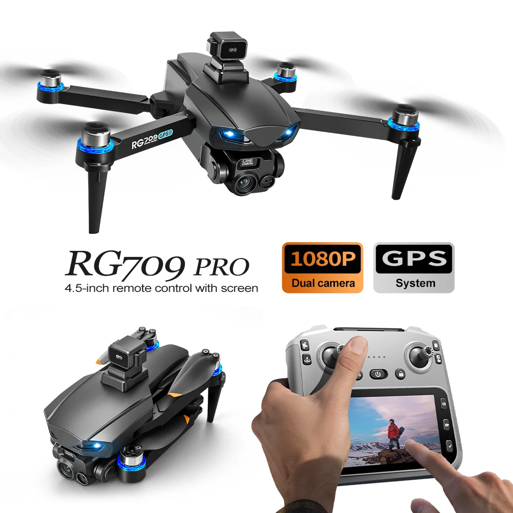 RG709 Pro GPS Drone, Optical Flow Positioning, 1080P Dual Camera, One-Key Return - Image 1