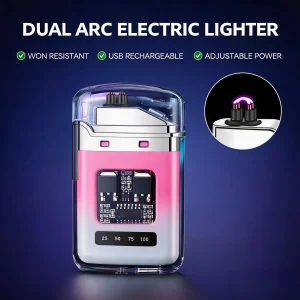 Rechargeable Pulse Arc Lighter Windproof Waterproof - Thumbnail Image 4