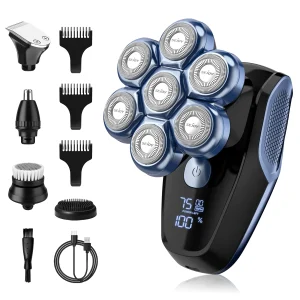 7D Head Shavers for Bald Men,5-in-1 Shaving Grooming Kit