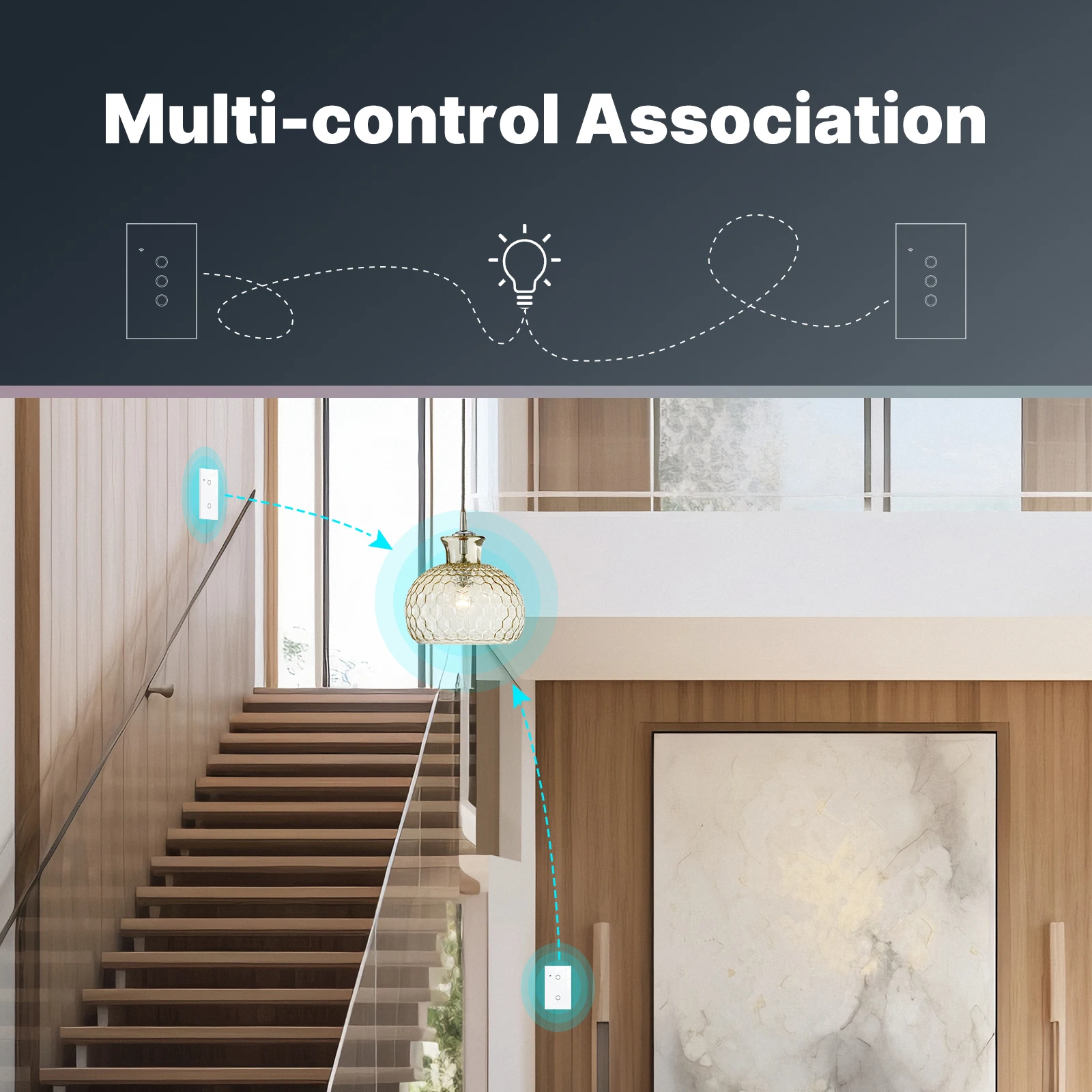 WiFi Smart Light Switch Glass Touch Control Fireproof No Neutral Wire Required - Image 6