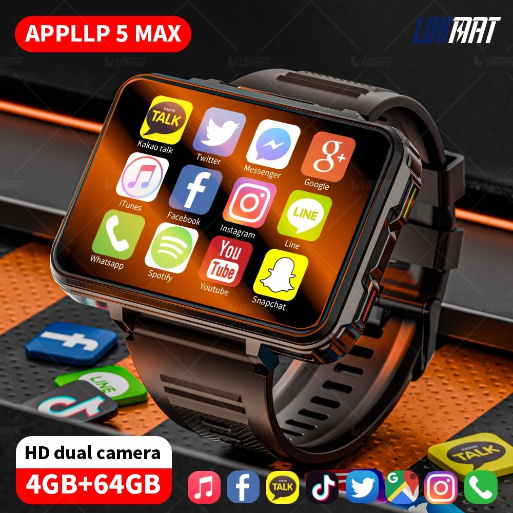 LOKMAT APPLLP 5 MAX Android Smartwatch – Large Screen, 4G Calling, Dual Camera & Gaming - Image 10