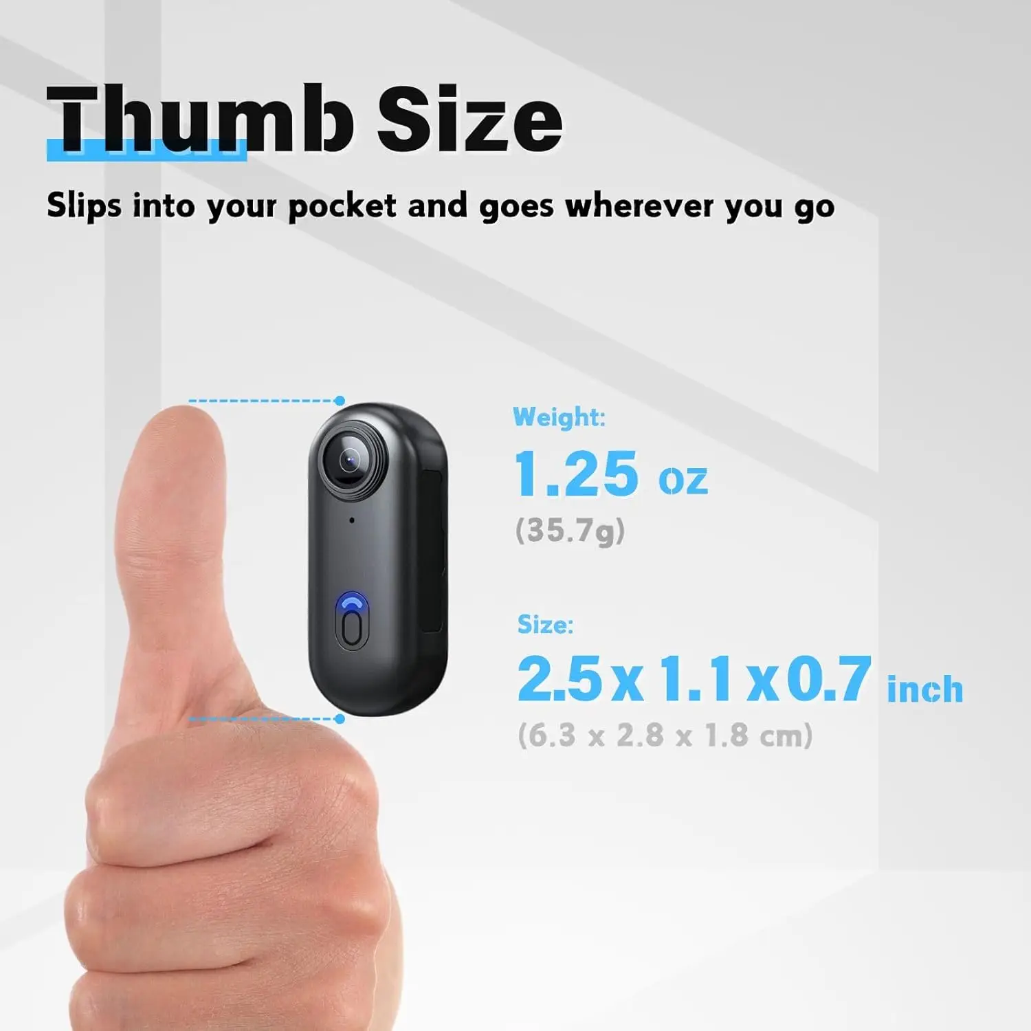 1080P Thumb Action Camera, Tiny Size, Mount Anywhere, Small Body Camera - Image 2