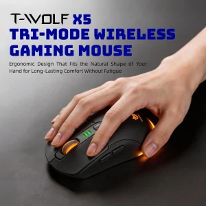 T-WOLF Tri Mode Gaming Mouse Wireless RGB Backlit - Thumbnail Image 8
