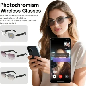 Fashion Smart Audio Sunglasses, Photochromic Lenses Bluetooth Sunglasses - Thumbnail Image 4