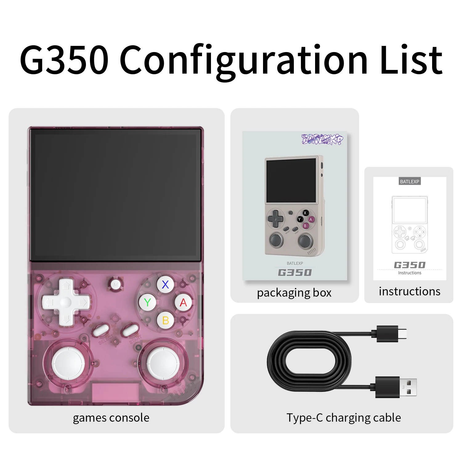 BATLEXP G350 Handheld Game Console 3.5'' IPS Screen Linux System - Image 7