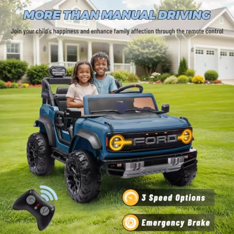 24V Licensed Ford Bronco Raptor Electric Power Ride On with Remote Control - Image 3