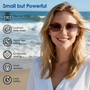 Fashion Smart Audio Sunglasses, Photochromic Lenses Bluetooth Sunglasses - Thumbnail Image 5