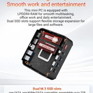Firebat R3 Mini Pc Windows11 Portable Desktop Computer - Thumbnail Image 3
