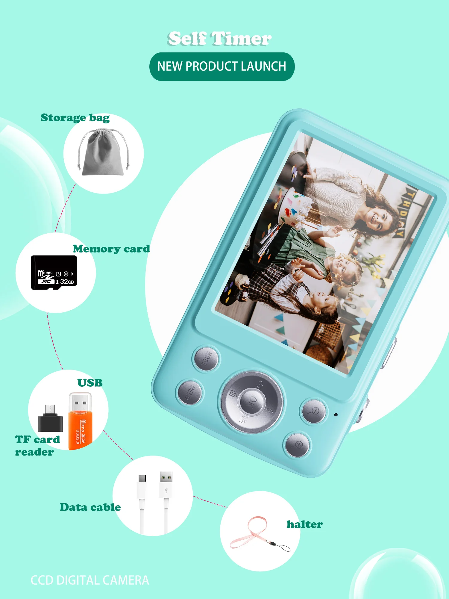 2026 New 48MP Digital Camera – Full HD 1080P, 16X Zoom & 32GB Memory Card - Image 5