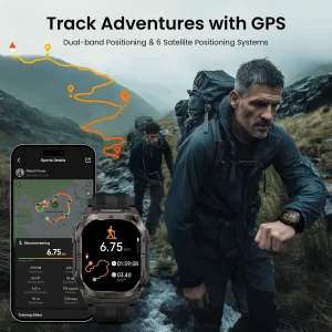 KOSPET TANK M4C Advanced GPS Smartwatch for Men MIL-STD-810H - Thumbnail Image 3