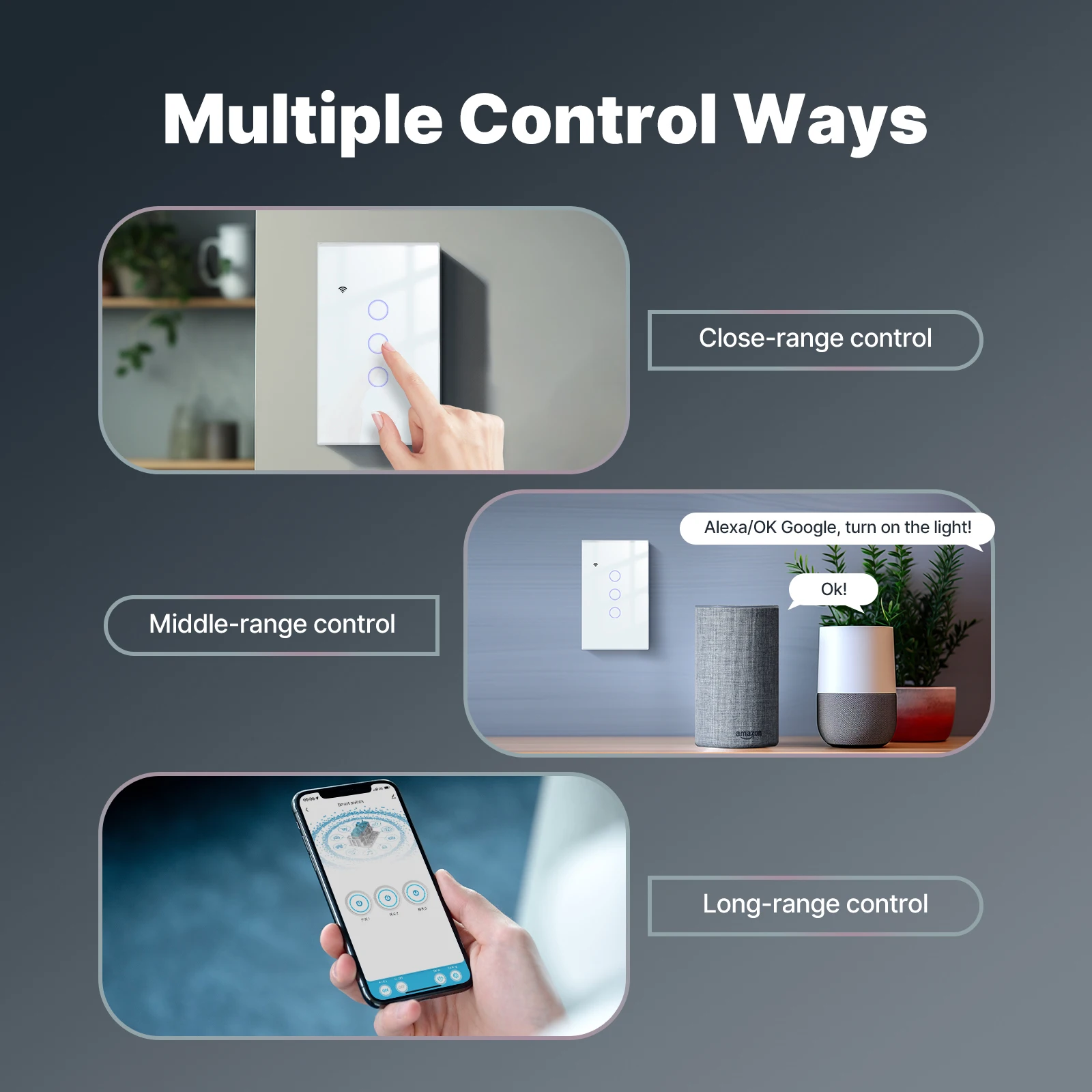 WiFi Smart Light Switch Glass Touch Control Fireproof No Neutral Wire Required - Image 5