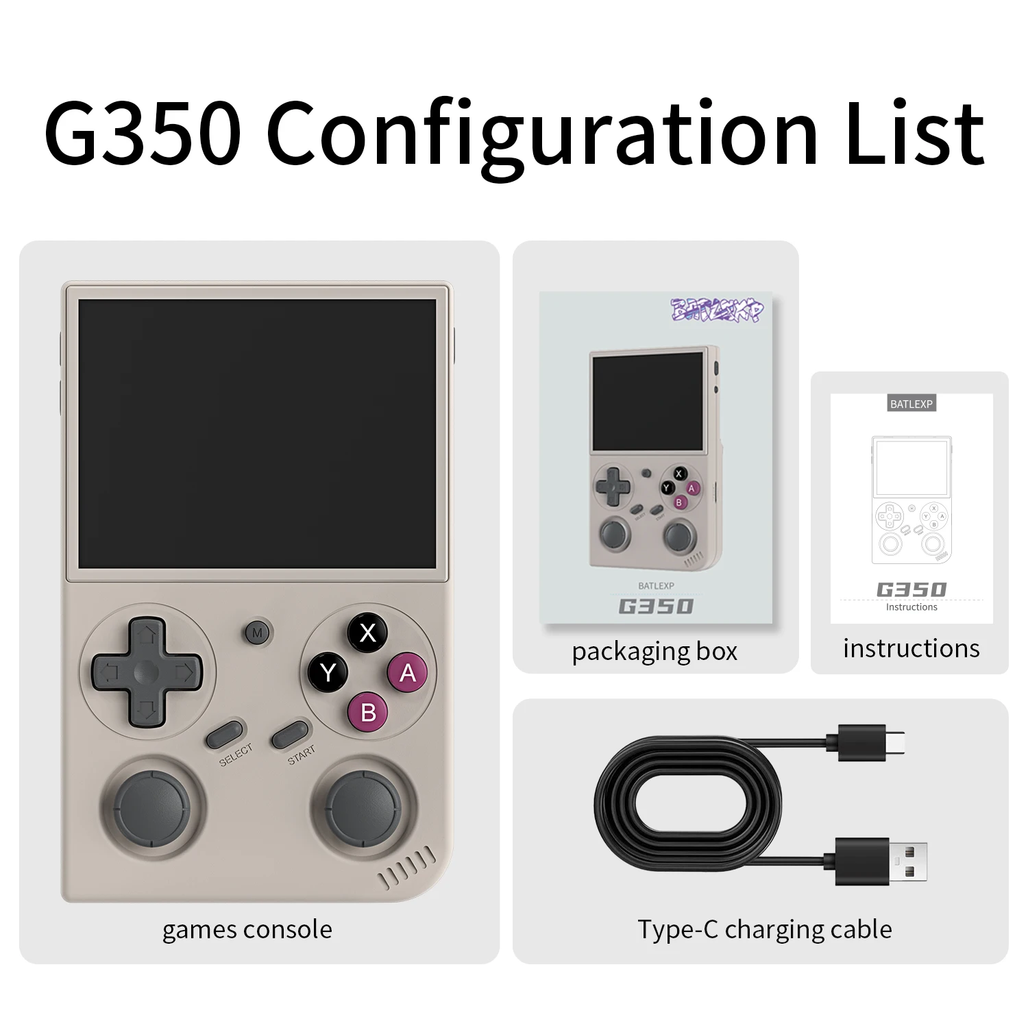 BATLEXP G350 Handheld Game Console 3.5'' IPS Screen Linux System - Image 8
