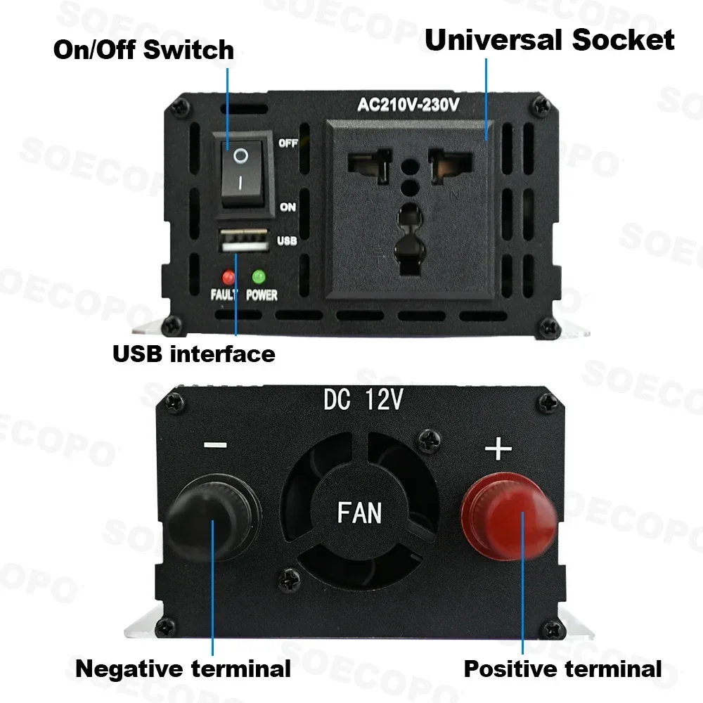 SOECOPO 10000W Peak 1100W Rated Solar Power System Kit - Image 5