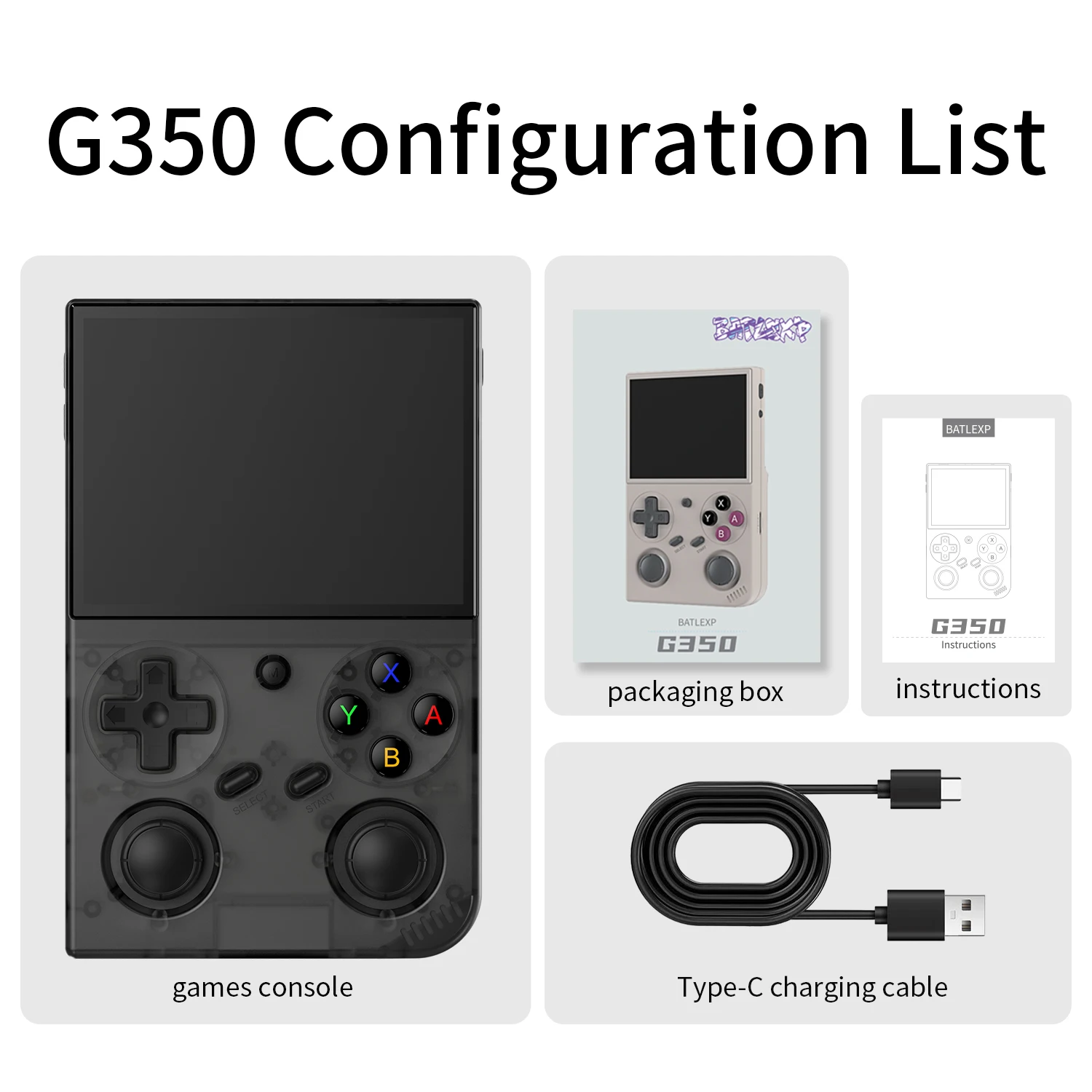 BATLEXP G350 Handheld Game Console 3.5'' IPS Screen Linux System - Image 6