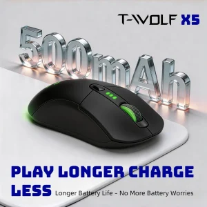 T-WOLF Tri Mode Gaming Mouse Wireless RGB Backlit - Thumbnail Image 3
