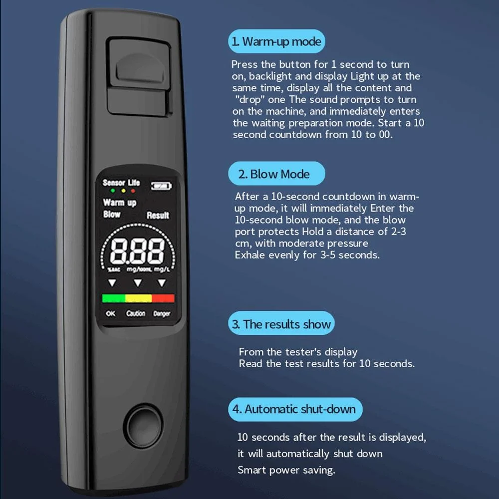 Professional Portable Digital Breathalyzer Alcohol Tester - Image 5