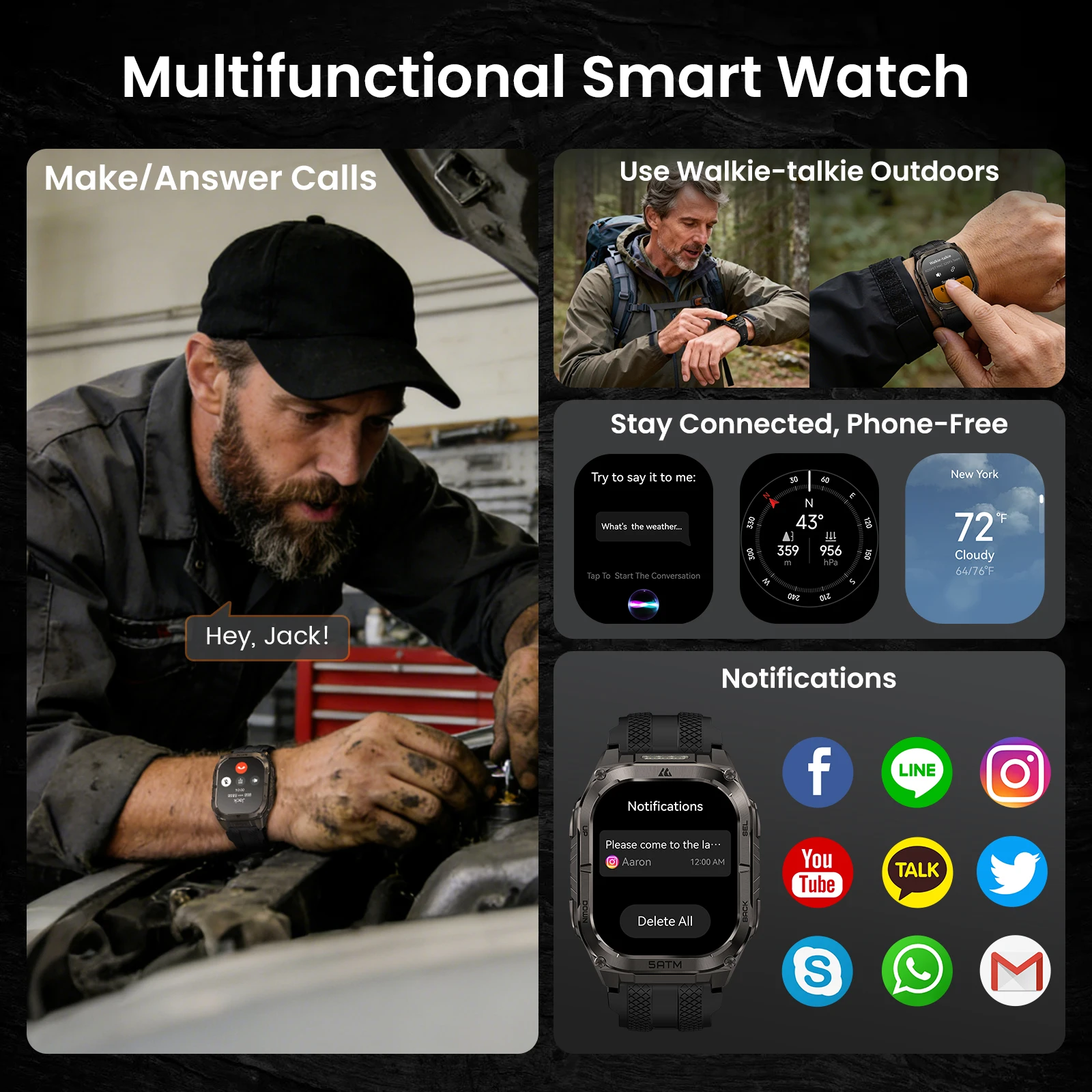 KOSPET TANK M4C Advanced GPS Smartwatch for Men MIL-STD-810H - Image 6