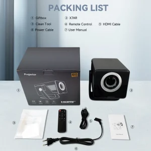 8K Decoding X7 AI Smart Projector with Android 14, UHD 1080P - Thumbnail Image 6