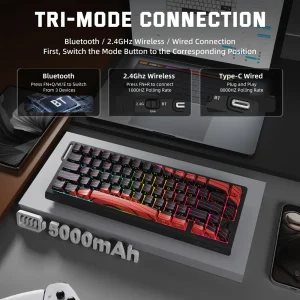 ATTACK SHARK X68PRO HE Wireless Rapid Trigger Gaming Keyboard - Thumbnail Image 2