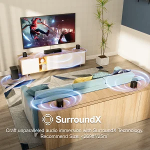 ULTIMEA 7.1 Channel Sound Bar System for TV with 4 Surround Speakers - Thumbnail Image 3
