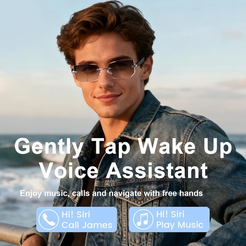 Fashion Smart Audio Sunglasses, Photochromic Lenses Bluetooth Sunglasses - Image 6