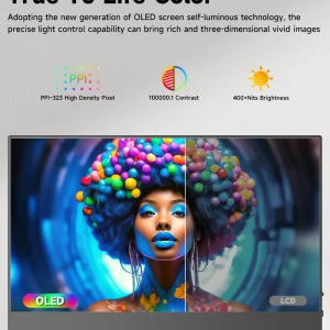 UPERFECT OLED Portable Monitor 13.3" 4K Computer Gaming Display - Thumbnail Image 4