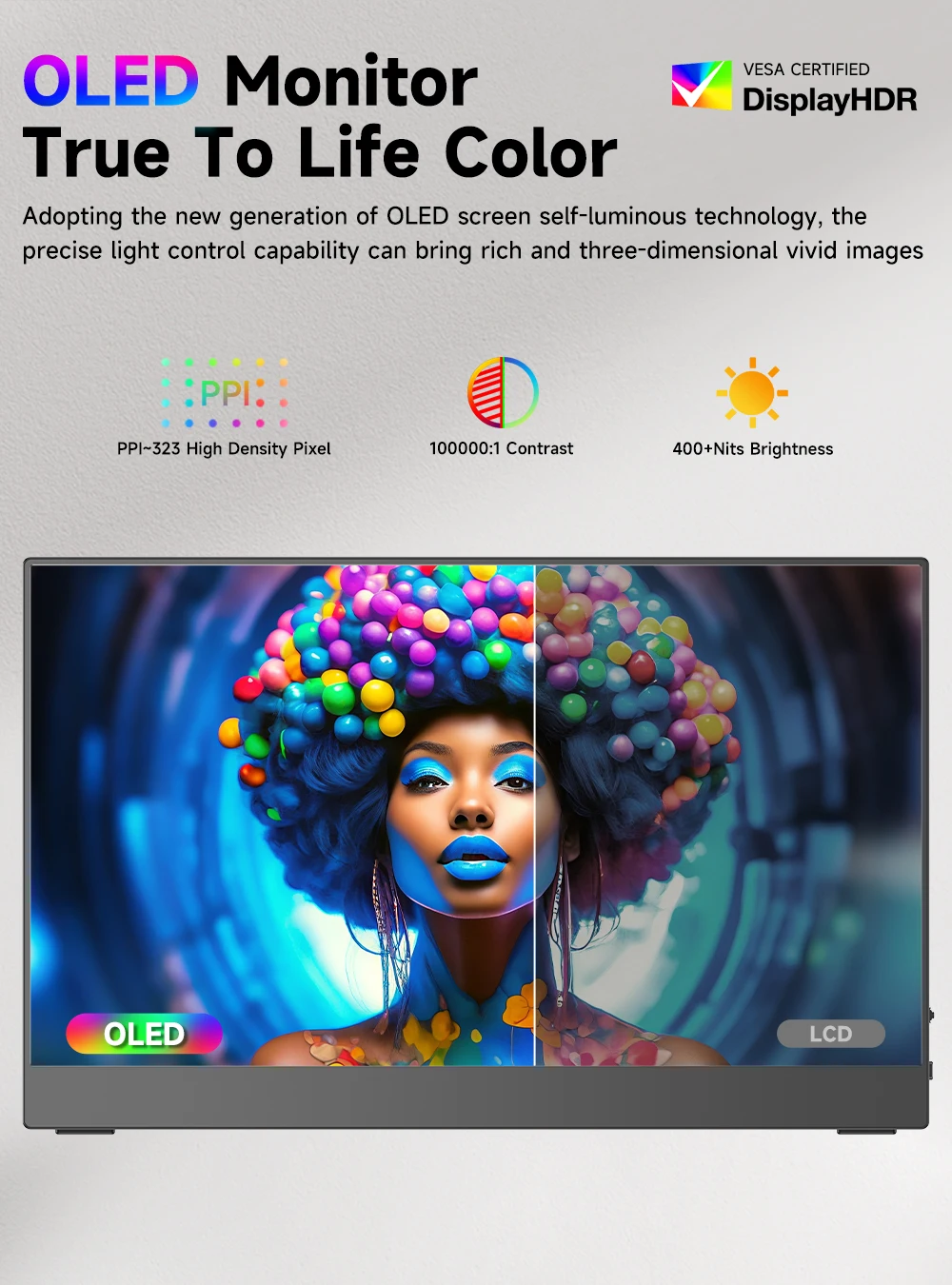 UPERFECT OLED Portable Monitor 13.3" 4K Computer Gaming Display - Image 4