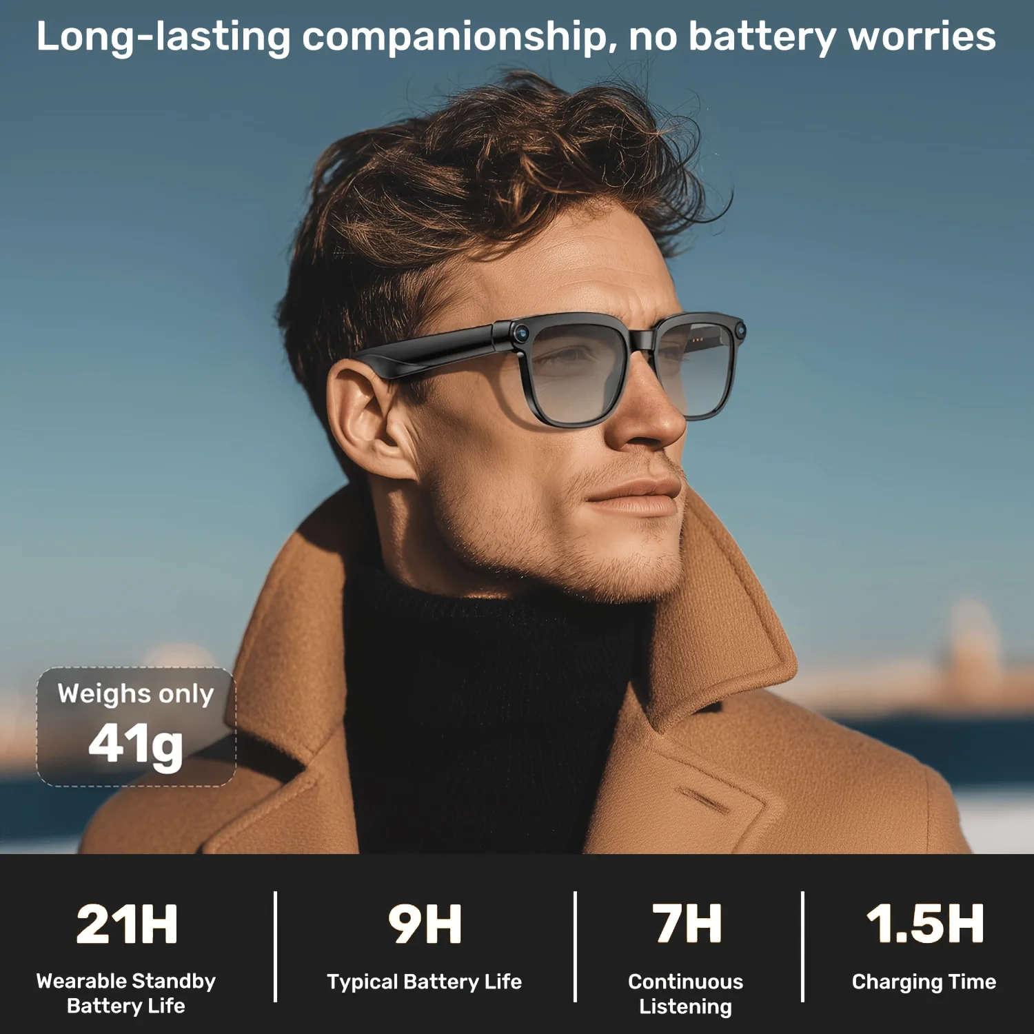 Smart Camera Glasses – 8MP HD Video, Bluetooth Audio & AI-Powered Features - Image 5