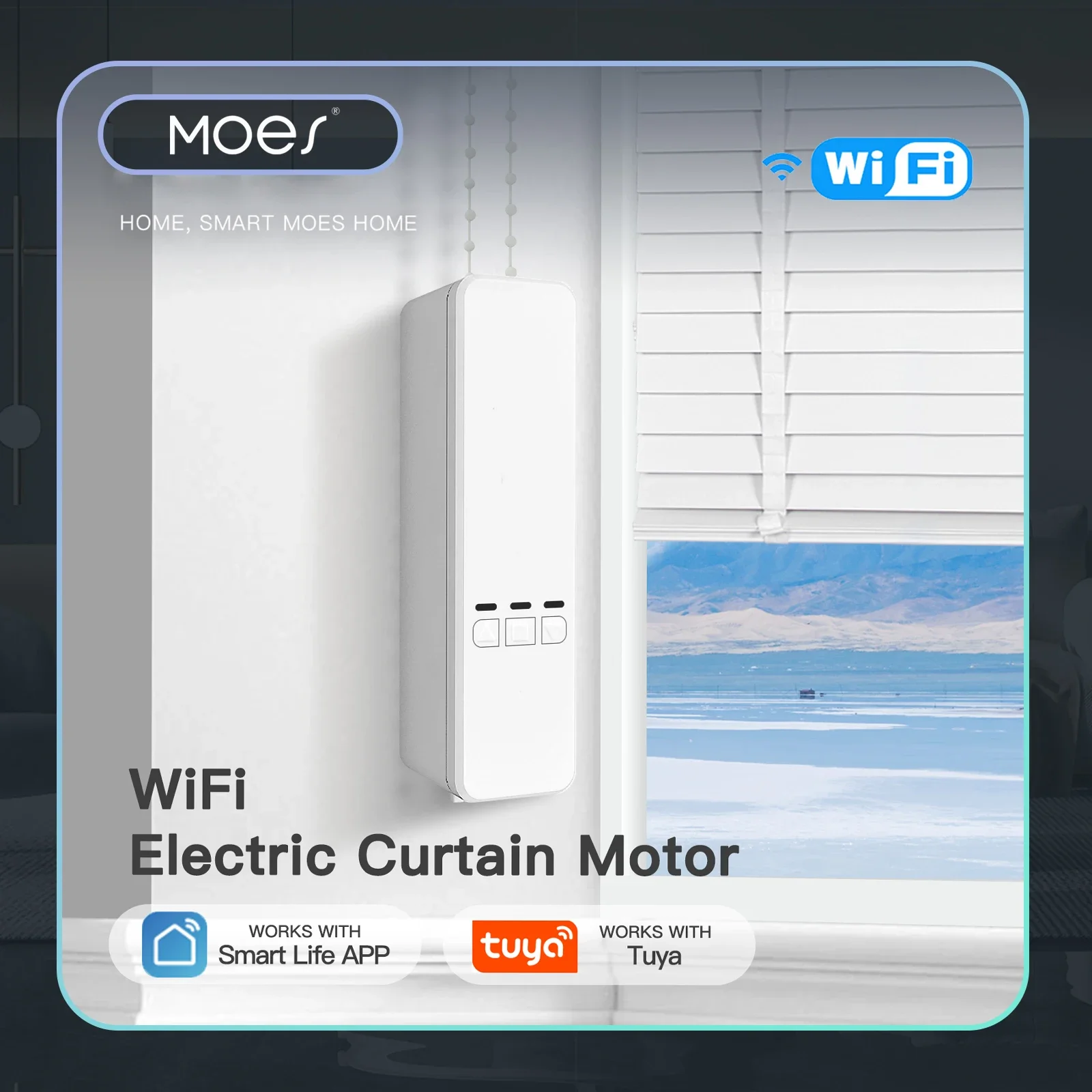 MOES Tuya WiFi Smart Motor Electric Chain Roller Blinds Shade Shutter Drive - Image 1