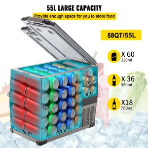 SucceBuy 20L 22L 35L 45L 55L Car Refrigerator Mini Fridge Freezer - Thumbnail Image 3