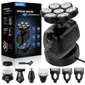 7D Head Shavers for Bald Men,5-in-1 Shaving Grooming Kit - Thumbnail Image 9