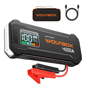 WOLFBOX JS24 4000A Portable Jump Starter Battery Pack Power Bank 24000mAh - Thumbnail Image 7