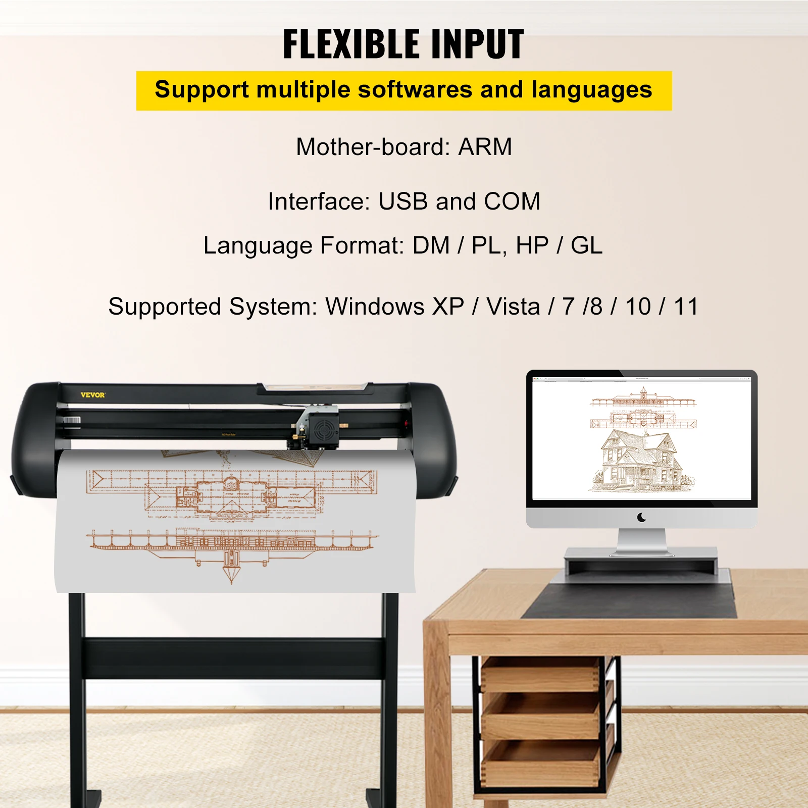 SucceBuy 28in Vinyl Cutter Machine Cutting Plotter - Image 5