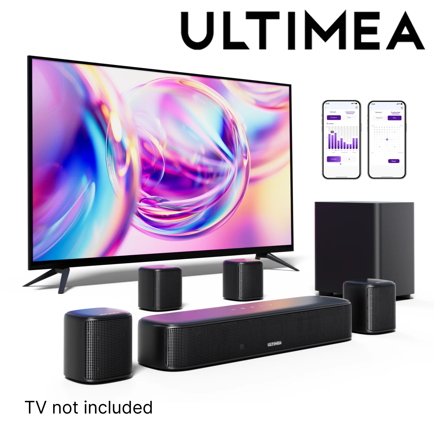 ULTIMEA 7.1 Channel Sound Bar System for TV with 4 Surround Speakers - Image 7