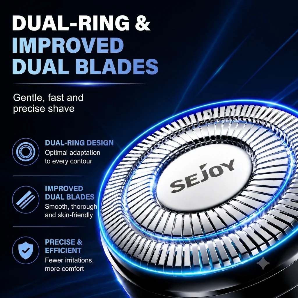 7D Head Shavers for Bald Men,5-in-1 Shaving Grooming Kit - Image 4
