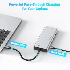 RSHTECH M.2 NVMe/SATA SSD Enclosure 5-in-1 Aluminum 10Gbps USB C Hub - Thumbnail Image 5