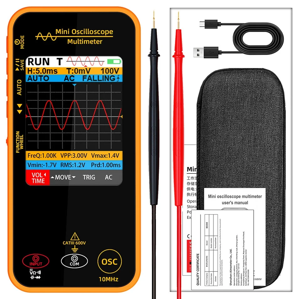 BSIDE 2-in-1 Handheld Oscilloscope Multimeter Smart Voltmeter Current - Image 7