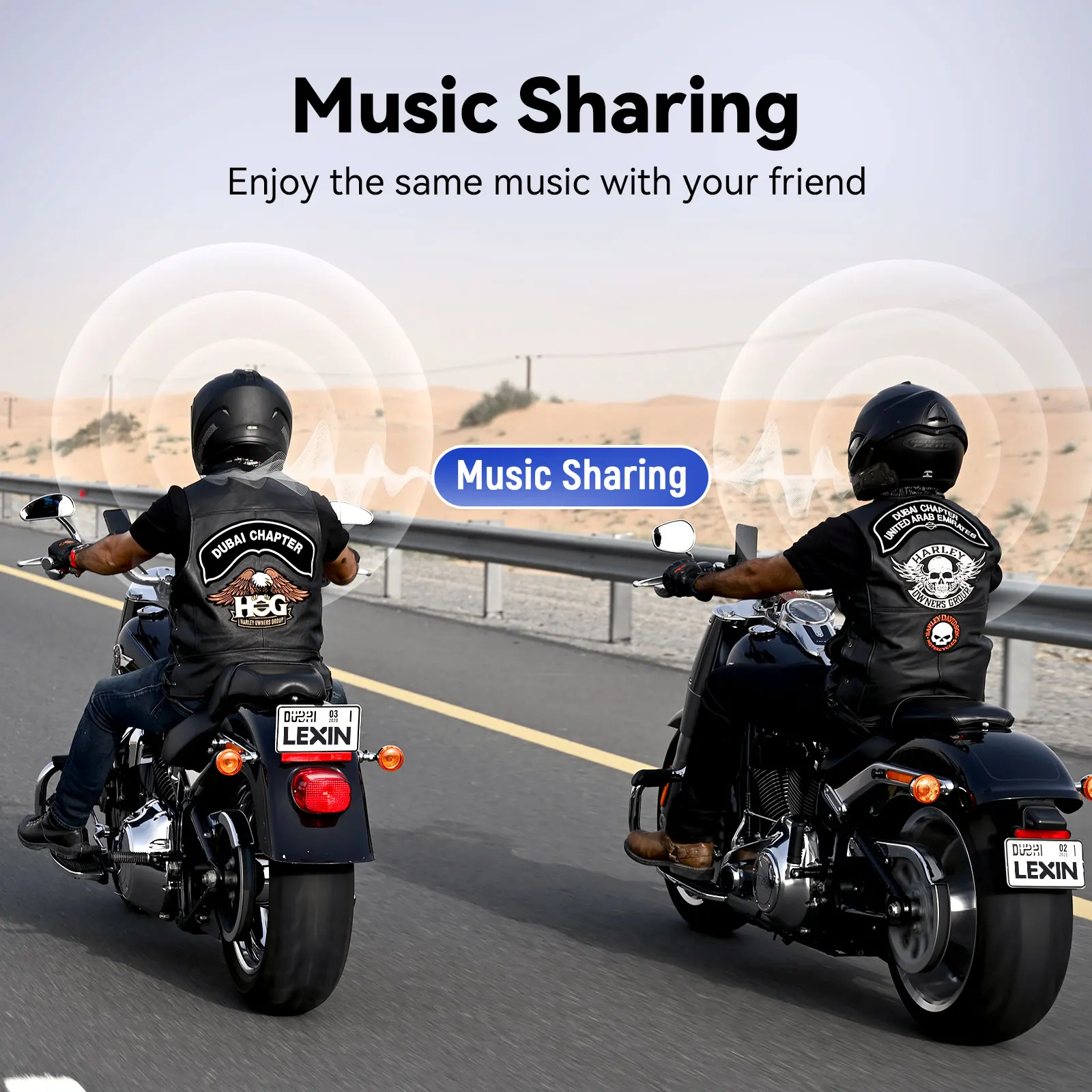 LEXIN-MeshCom Motorcycle MESH& Bluetooth Headset Intercom - Image 6