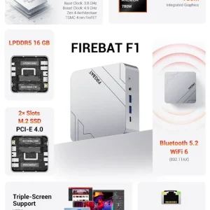 Firebat F1 Mini Pc  Windows11 Desktop Gaming Computer - Thumbnail Image 2