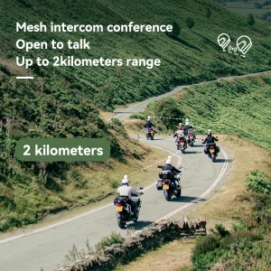 LEXIN-MeshCom Motorcycle MESH& Bluetooth Headset Intercom - Thumbnail Image 2