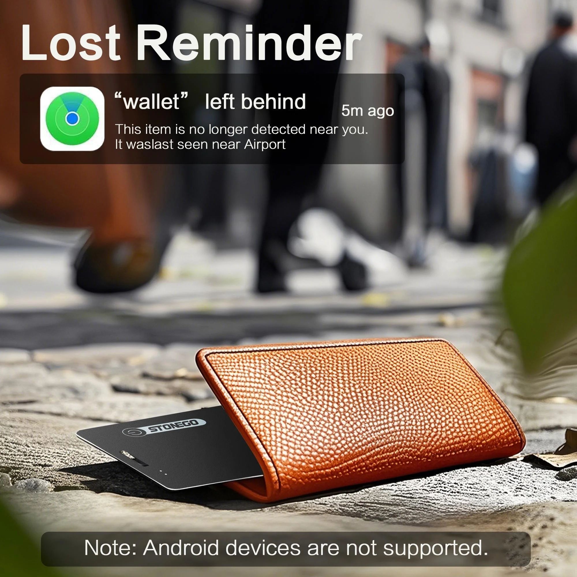 Ultra Thin Mini Bluetooth 5.0 Tracker Card Compatible with Find My Network iOS Only - Image 2
