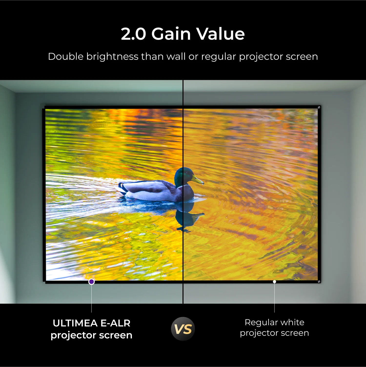 ULTIMEA 100 inch / 120 inch Photon E-ALR Portable Projection Screen - Image 2