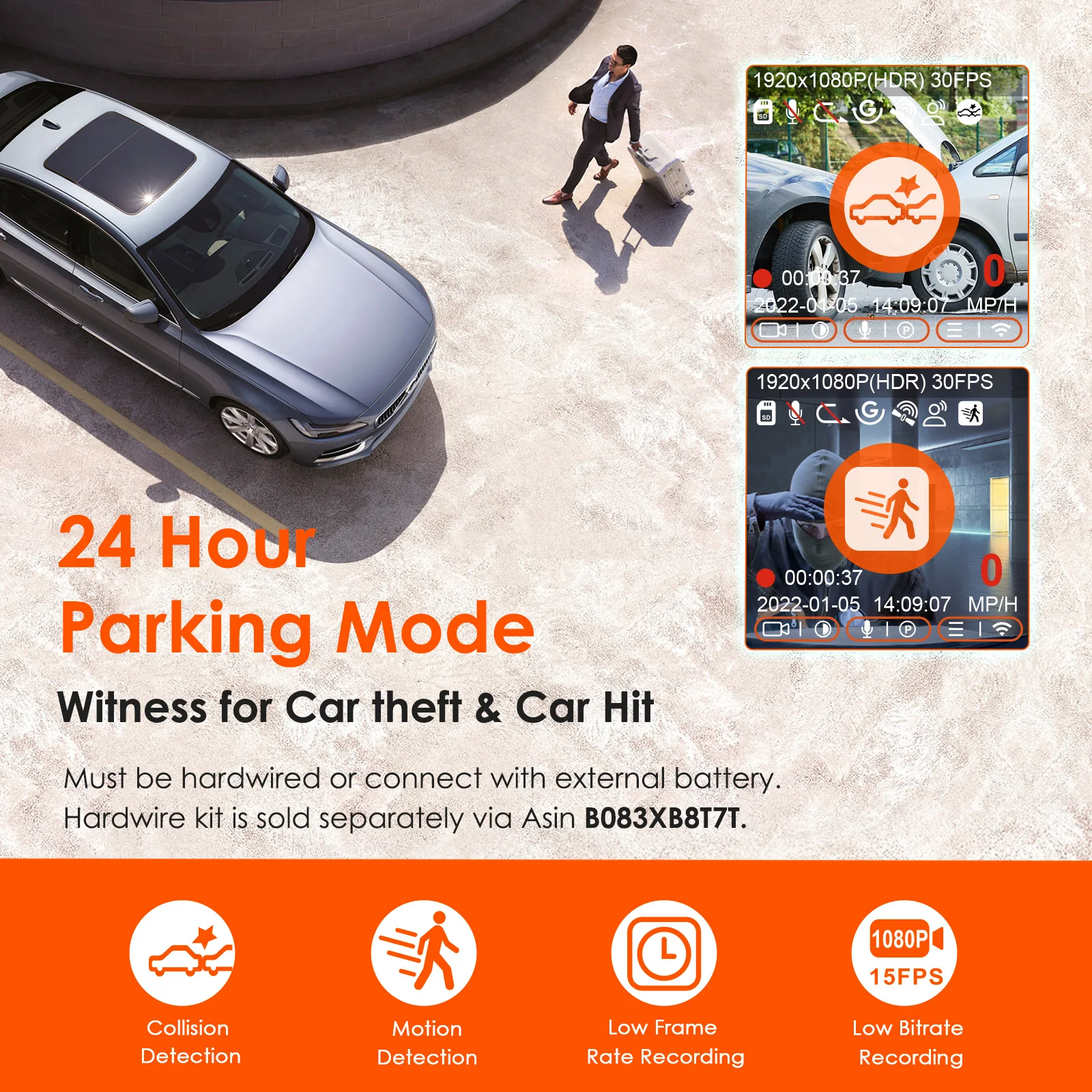 Vantrue E1Lite Dashcam 1080P WiFi Mini Dash Cam - Image 6