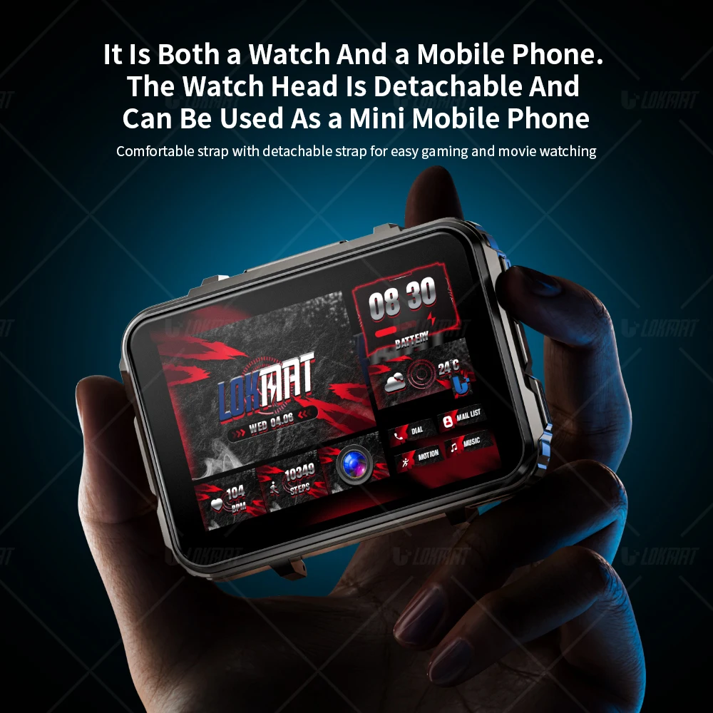 LOKMAT APPLLP 5 MAX Android Smartwatch – Large Screen, 4G Calling, Dual Camera & Gaming - Image 3